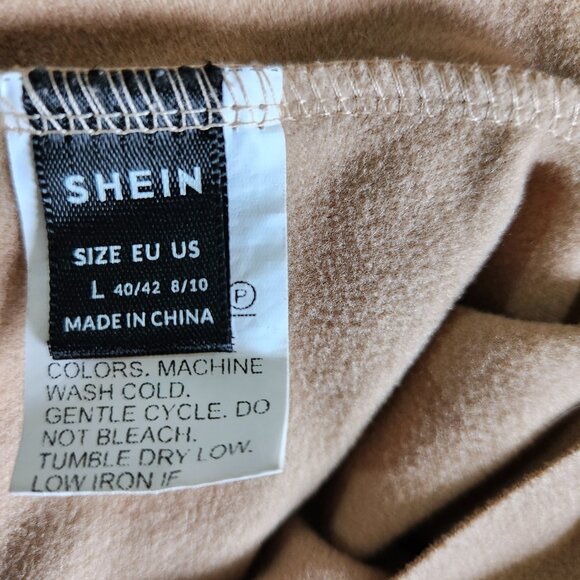 Shein Cardigan Belted Open Front Sweater Womens Size Large Long Sleeve - Picture 4 of 7